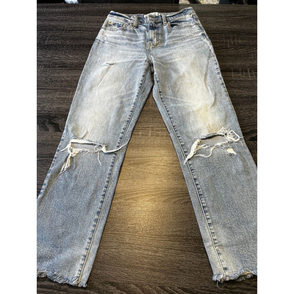 DAZE Denim Jeans Womens Size 26 Distressed Ripped Frayed‎ Hem Light Wash